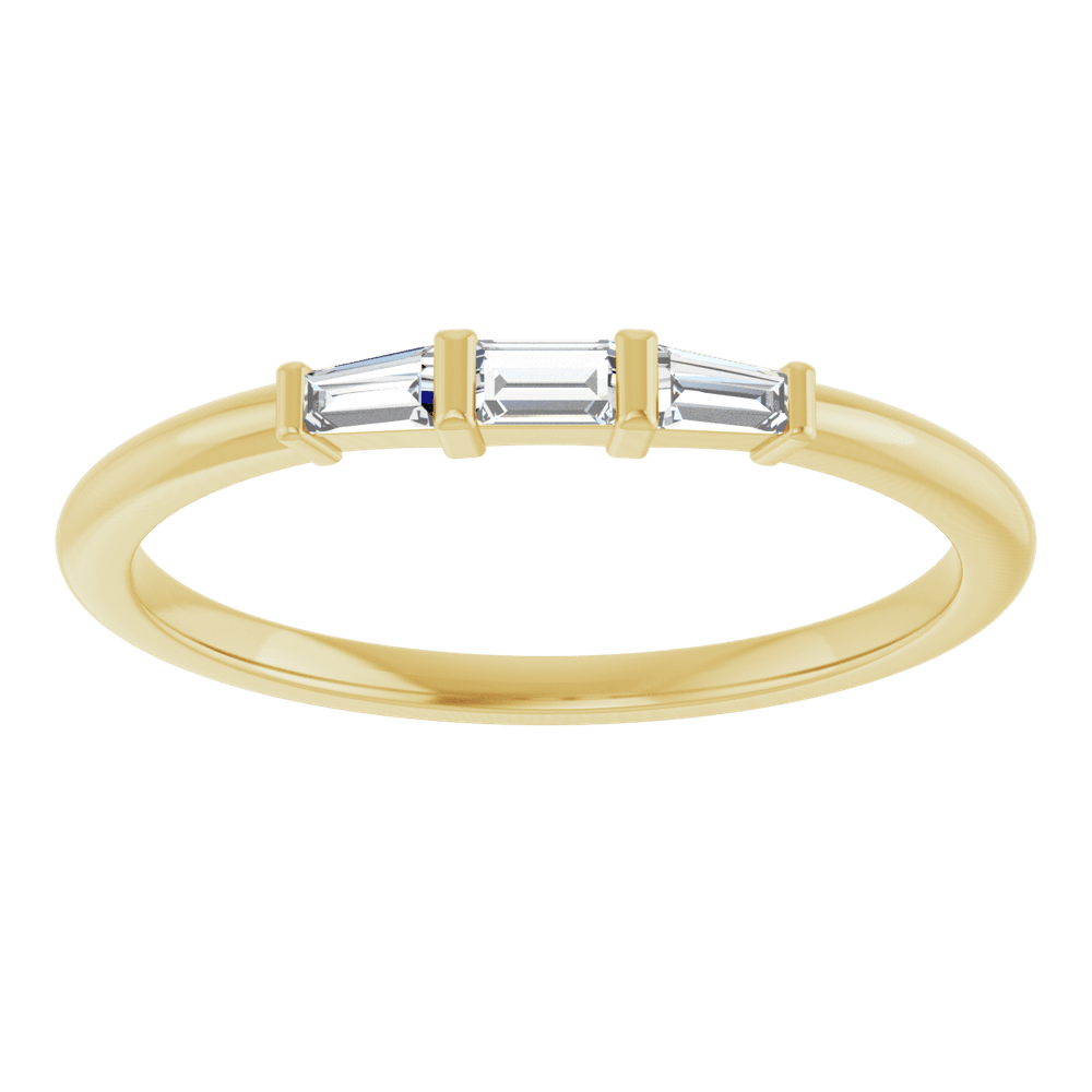 14K Yellow Gold 1/6 CTW Natural Diamond Stackable Ring