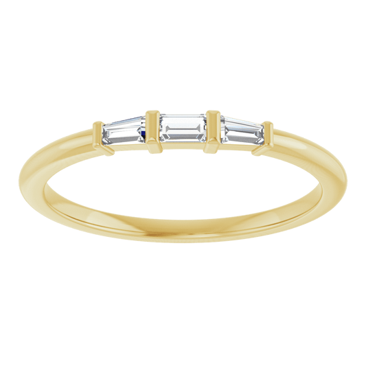 14K Yellow Gold 1/6 CTW Natural Diamond Stackable Ring