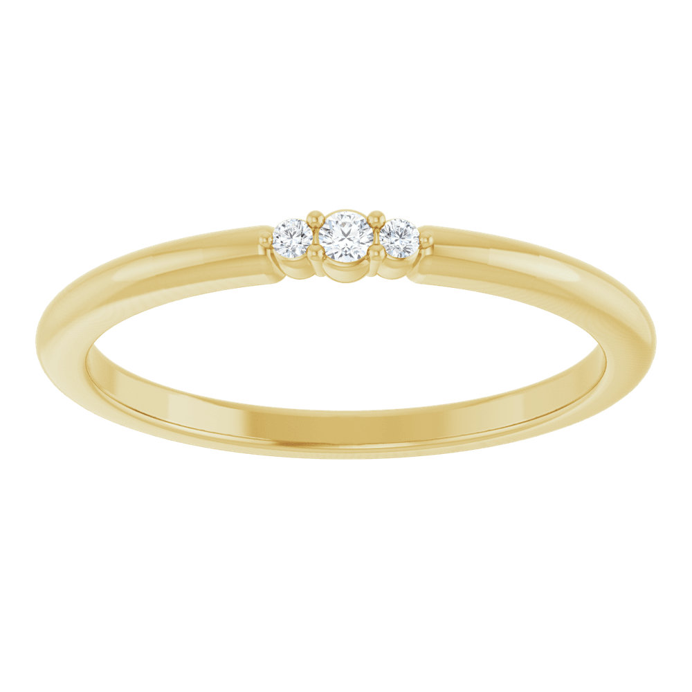 14K Yellow Gold .03 CTW Natural Diamond Stackable Ring