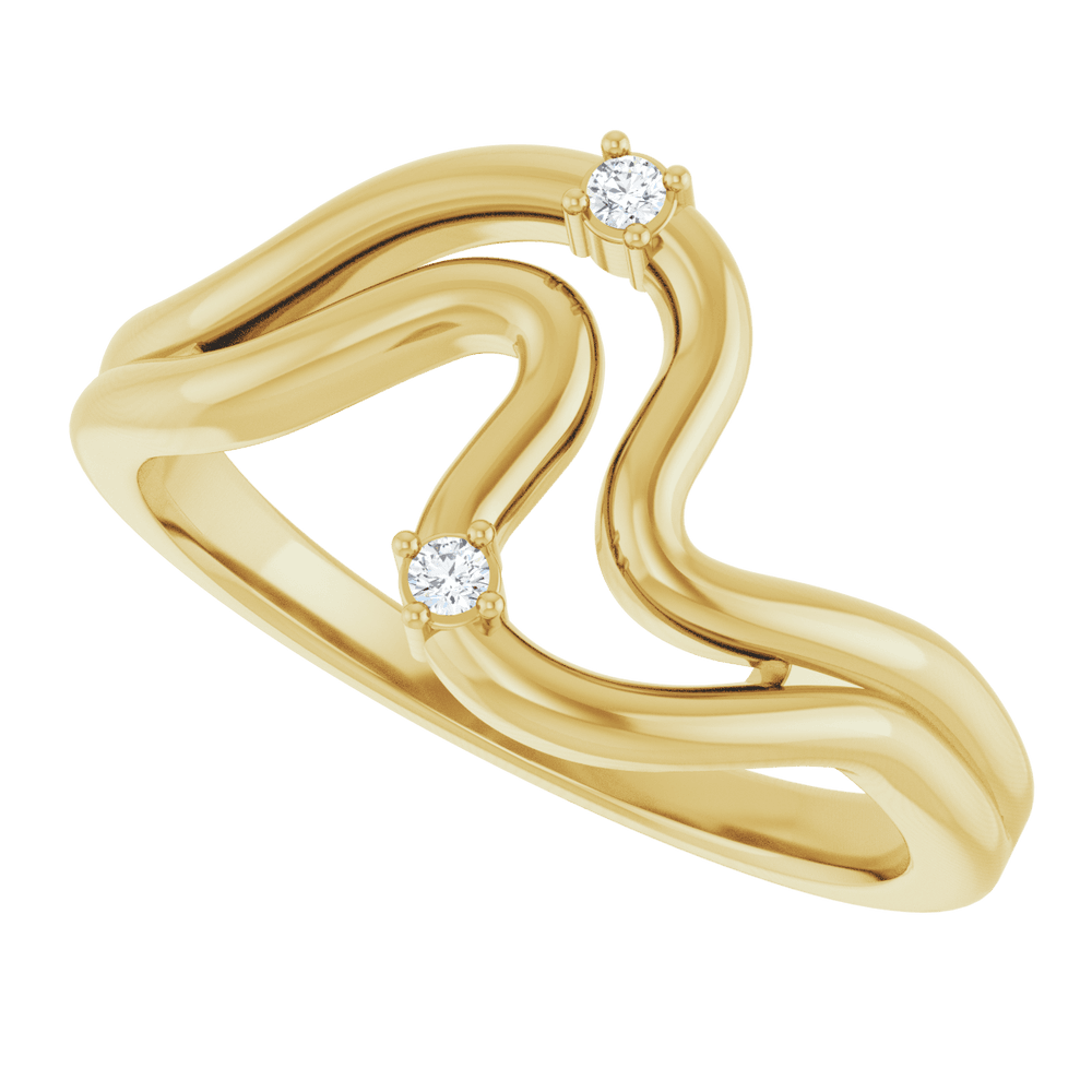 14K Yellow Gold .03 CTW Natural Diamond Ring