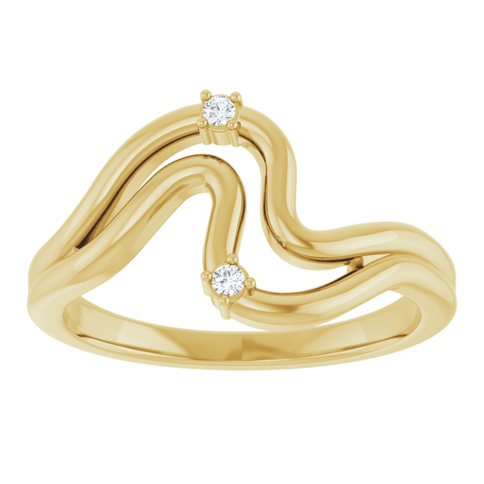 14K Yellow Gold .03 CTW Natural Diamond Ring