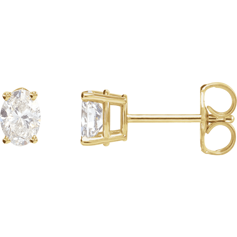 14K Yellow Gold 1/2 CTW Natural Diamond Earrings