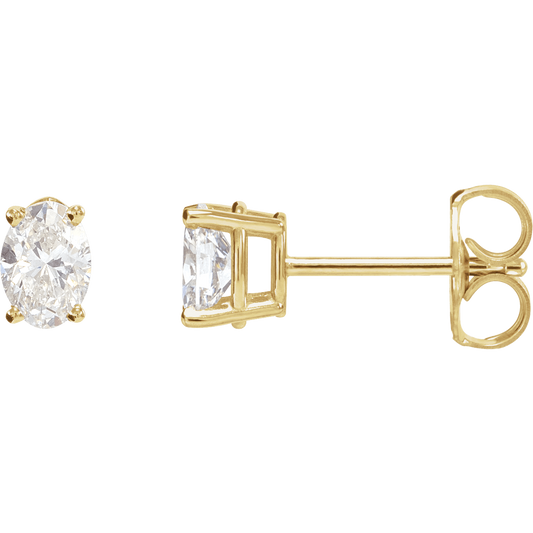 14K Yellow Gold 1/2 CTW Natural Diamond Earrings