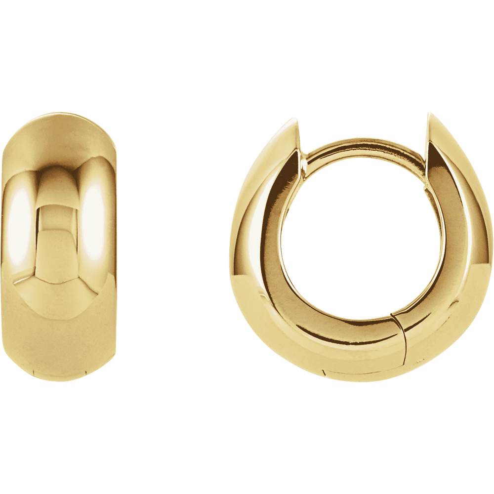 14K Yellow Gold Hinged Hoop Earrings