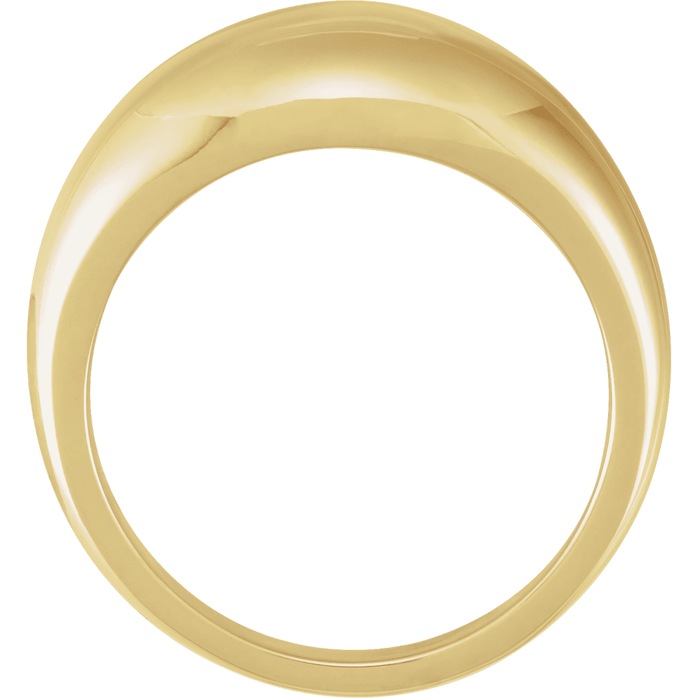 14K Yellow Gold 10 mm Dome Ring