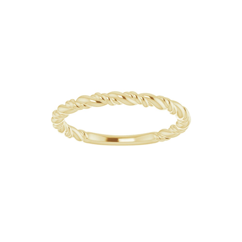 14K Yellow Gold Stackable Rope Ring