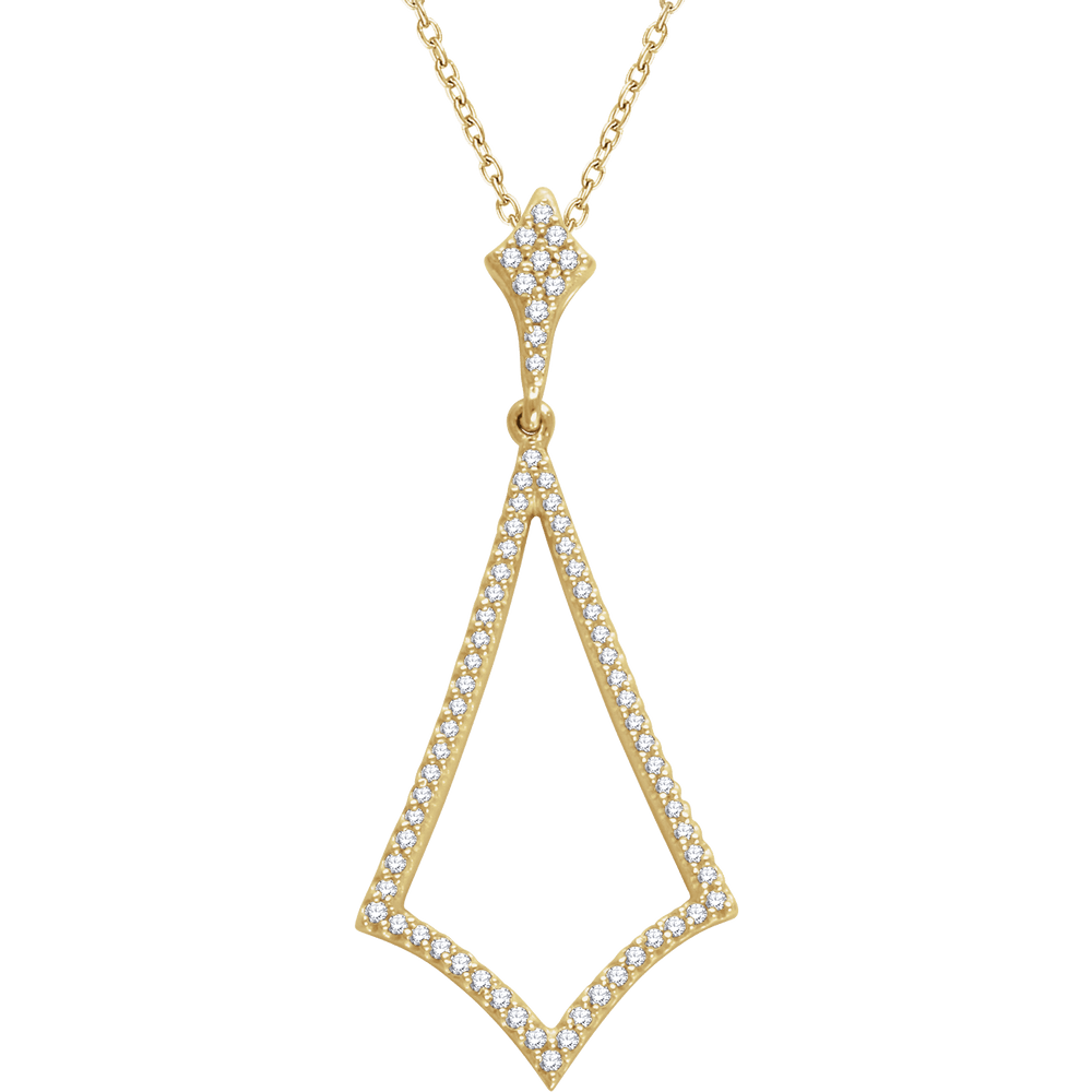 14K Yellow Gold 1/4 CTW Diamond Necklace