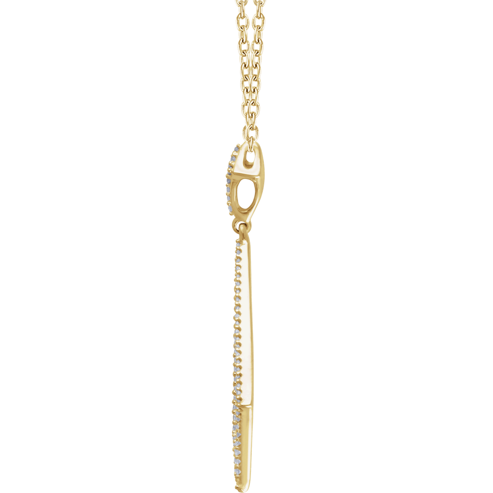 14K Yellow Gold 1/4 CTW Diamond Necklace