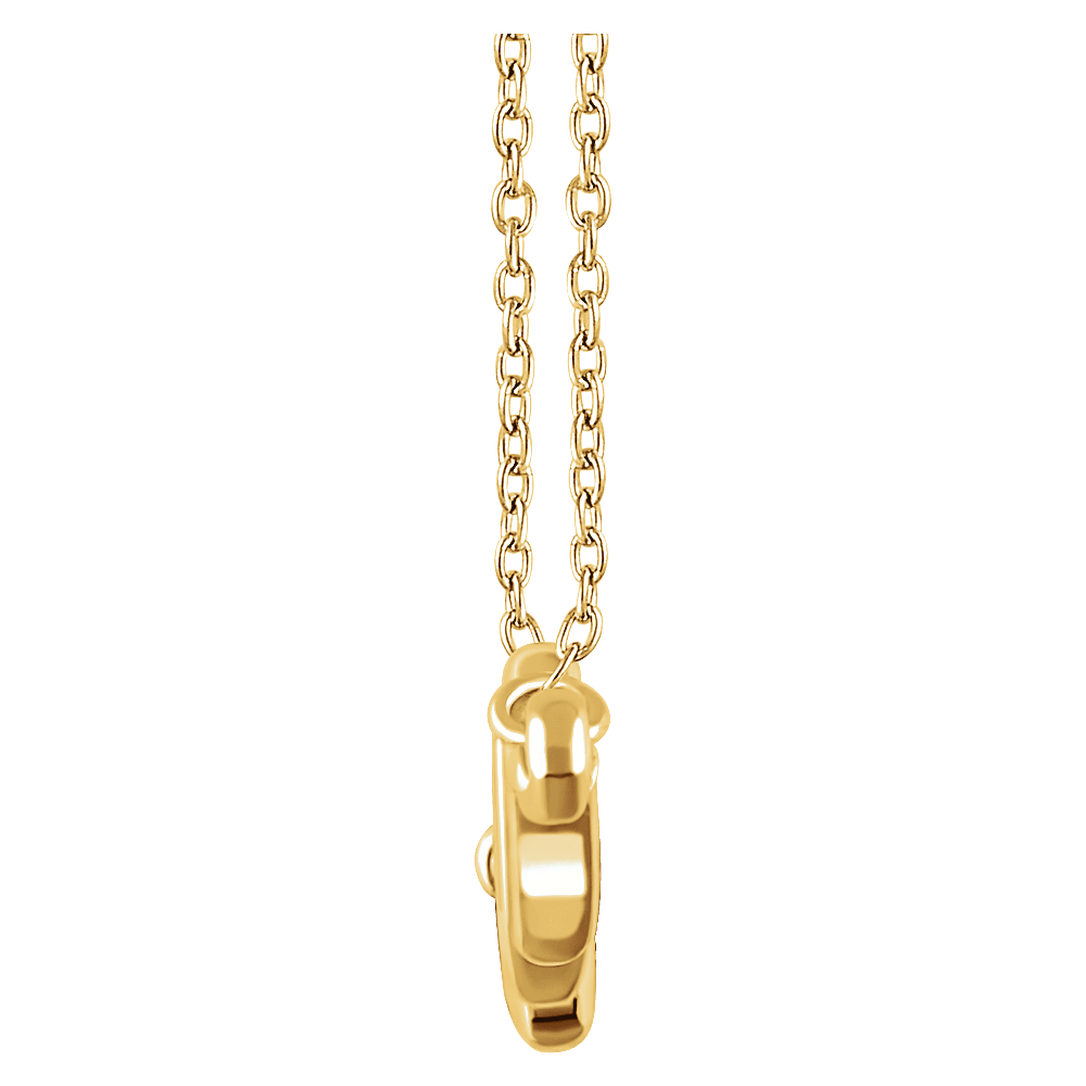 14K Yellow Gold Heartbeat Necklace