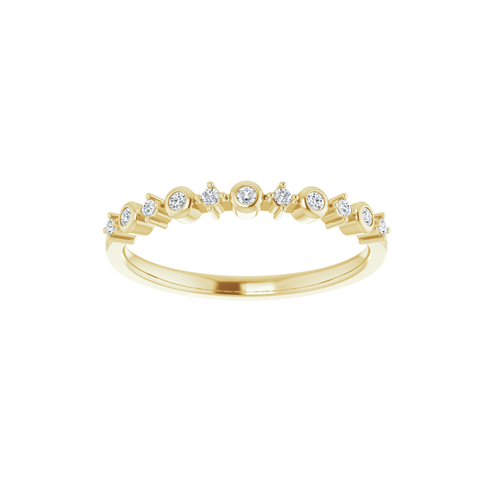 14K Yellow Gold 1/10 CTW Natural Diamond Ring