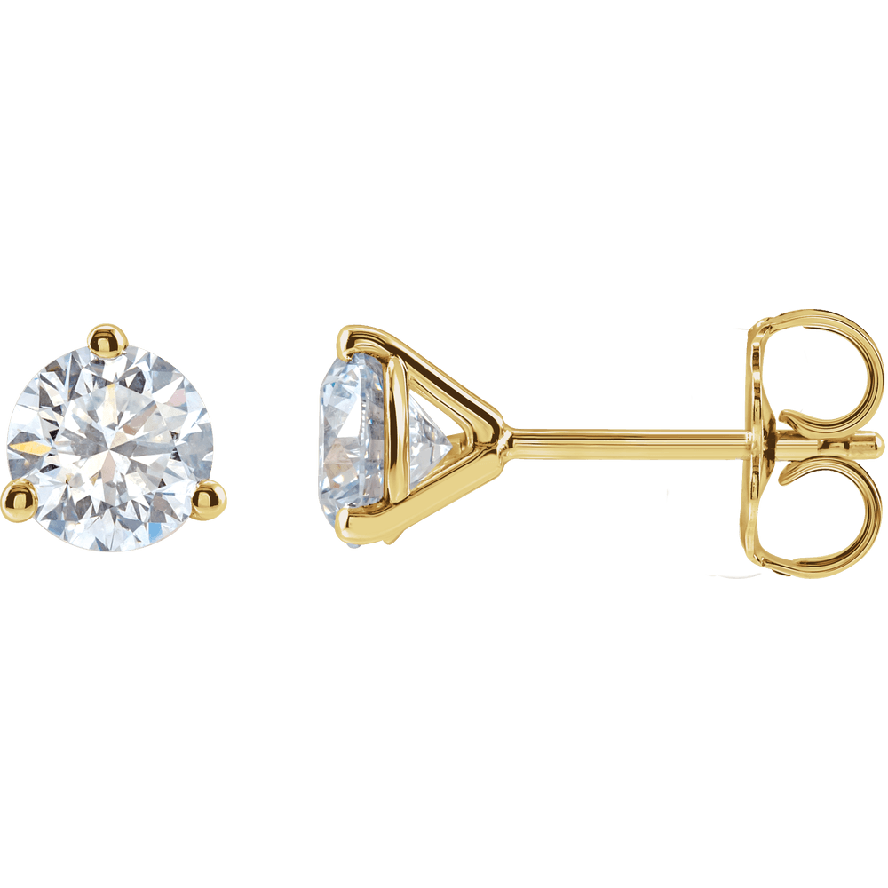 14K Yellow Gold 1 CTW Lab-Grown Diamond Stud Earrings