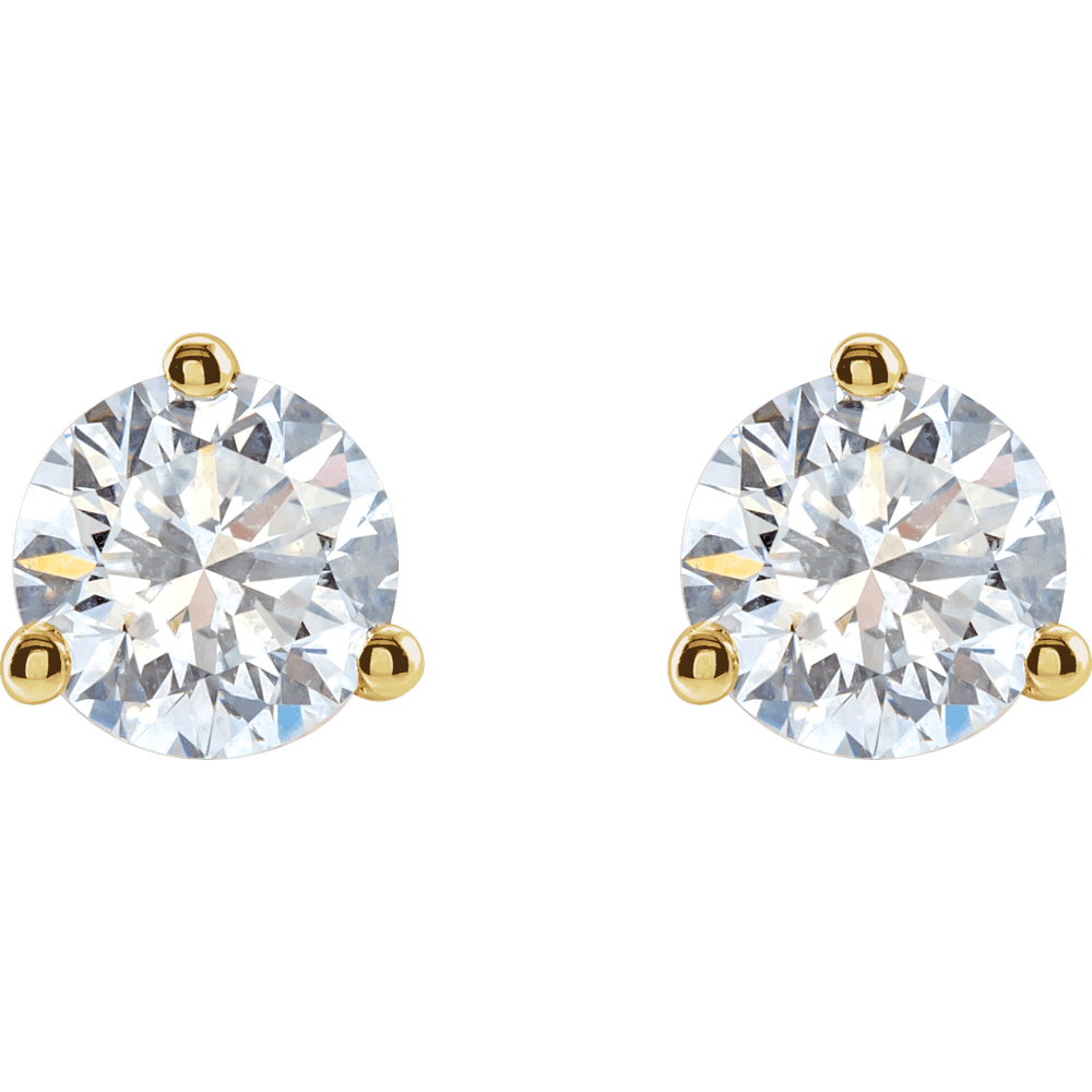 14K Yellow Gold 1 CTW Lab-Grown Diamond Stud Earrings