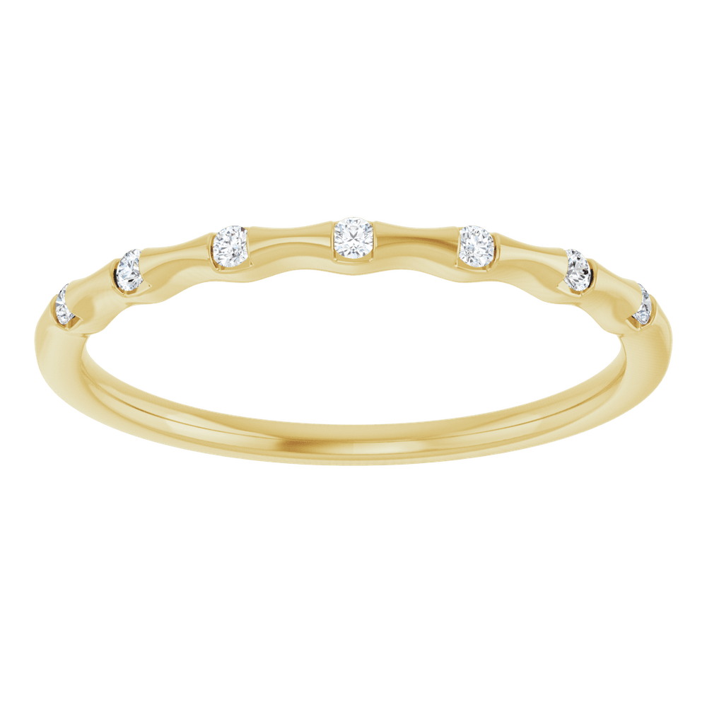 14K Yellow Gold .06 CTW Natural Diamond Stackable Ring