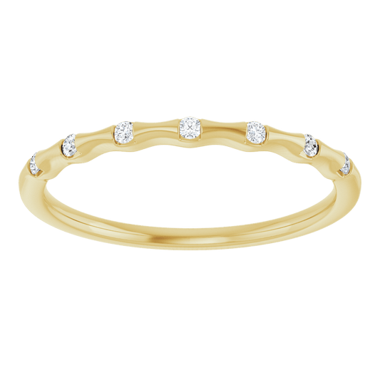 14K Yellow Gold .06 CTW Natural Diamond Stackable Ring