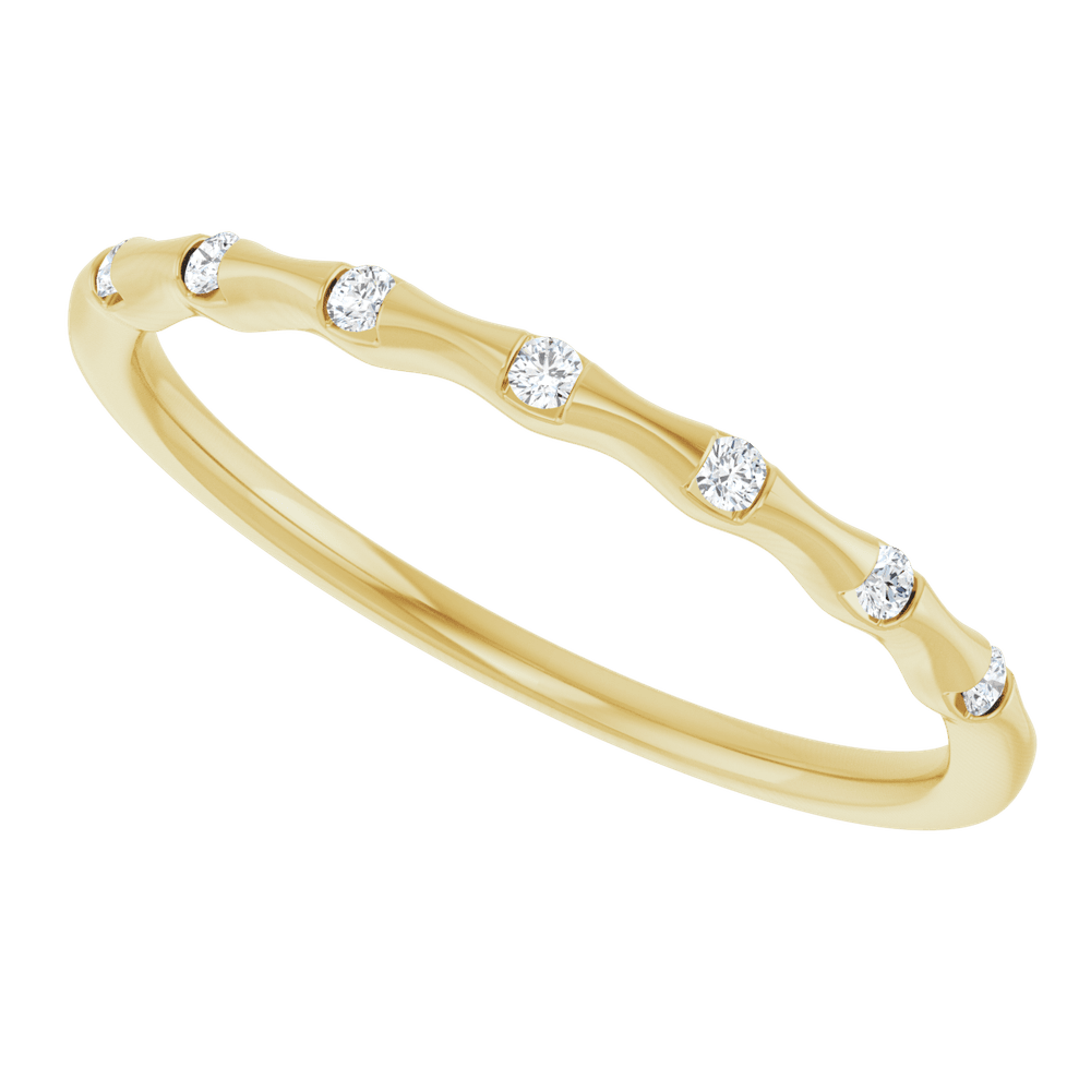 14K Yellow Gold .06 CTW Natural Diamond Stackable Ring