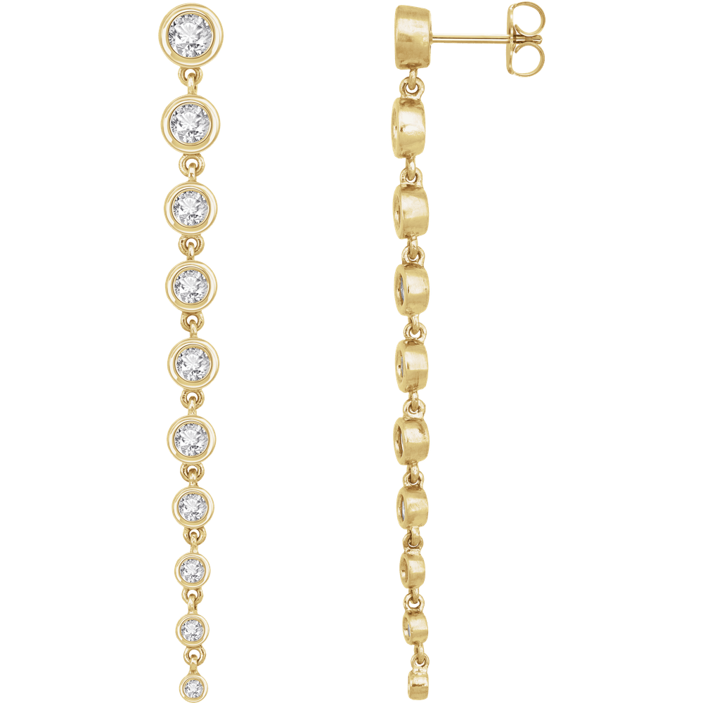 14K Gold 2 CTW Lab-Grown Diamond Earrings