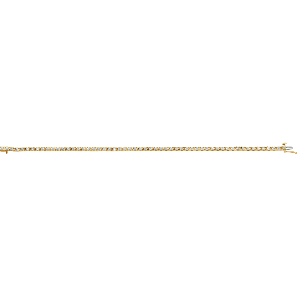 14K Gold 2 1/4 CTW Natural Diamond Line 7 1/4" Line Bracelet