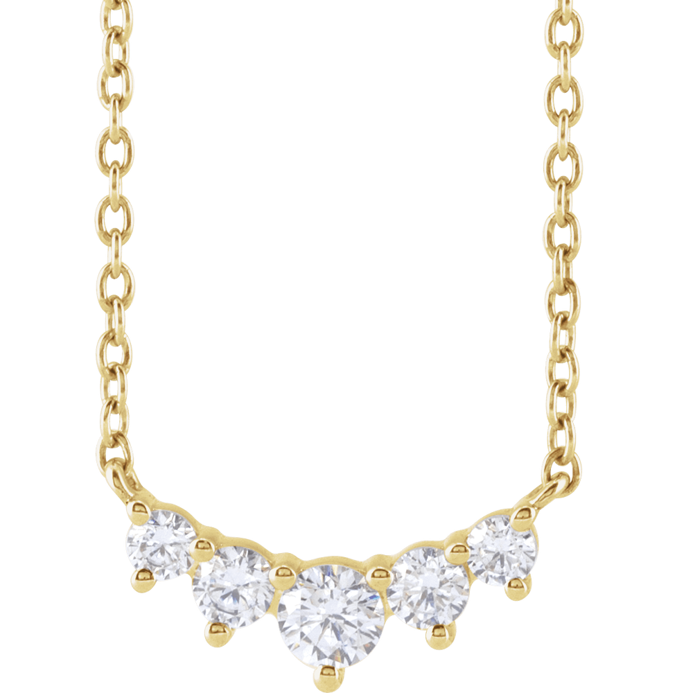 14K Yellow Gold 1/3 CTW Lab-Grown Diamond Graduated Necklace