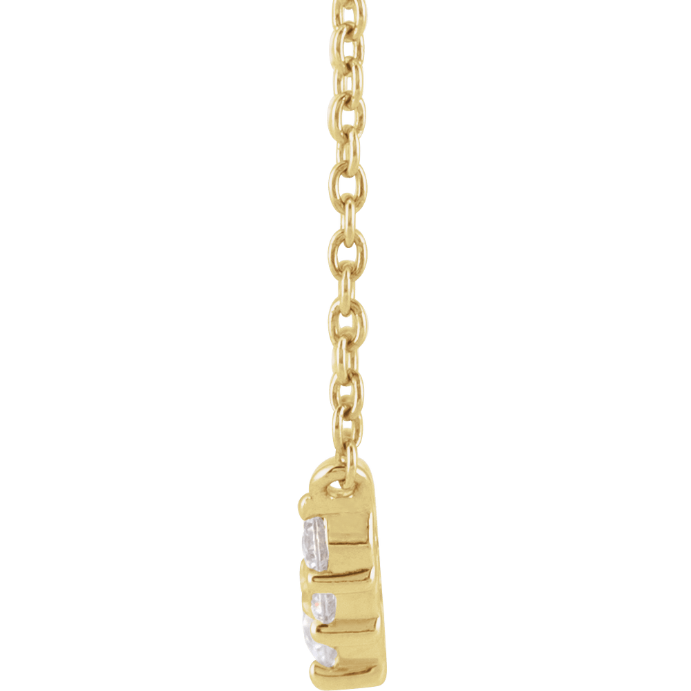 14K Yellow Gold 1/3 CTW Lab-Grown Diamond Graduated Necklace