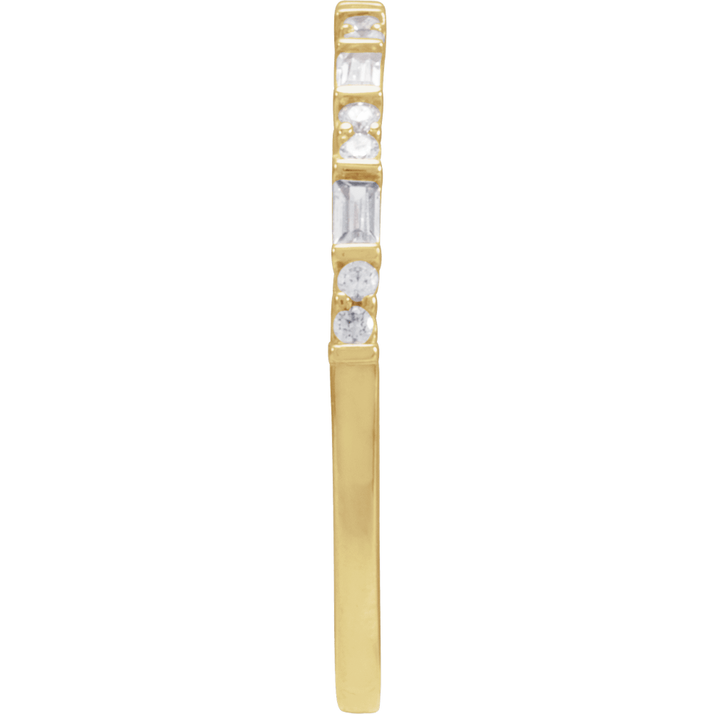 14K Yellow Gold 1/5 CTW Natural Diamond Stackable Ring