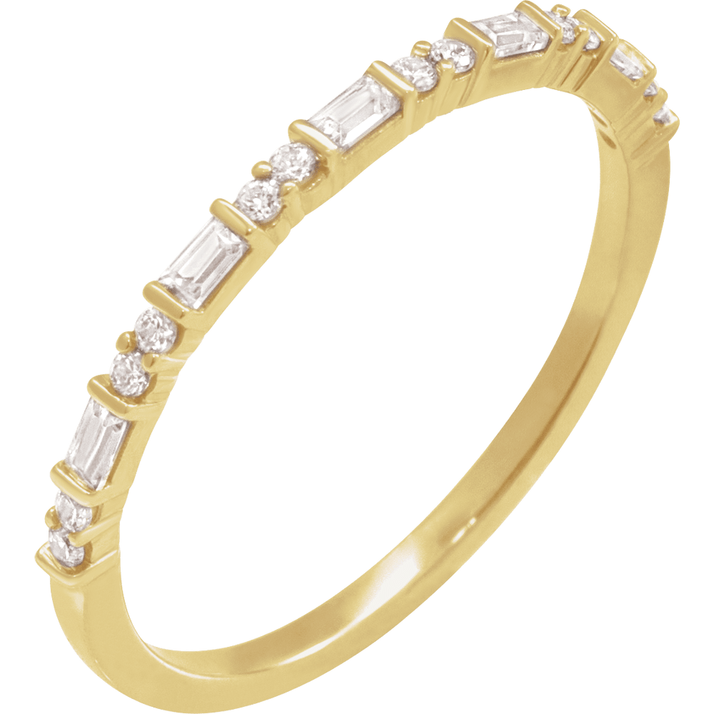 14K Yellow Gold 1/5 CTW Natural Diamond Stackable Ring