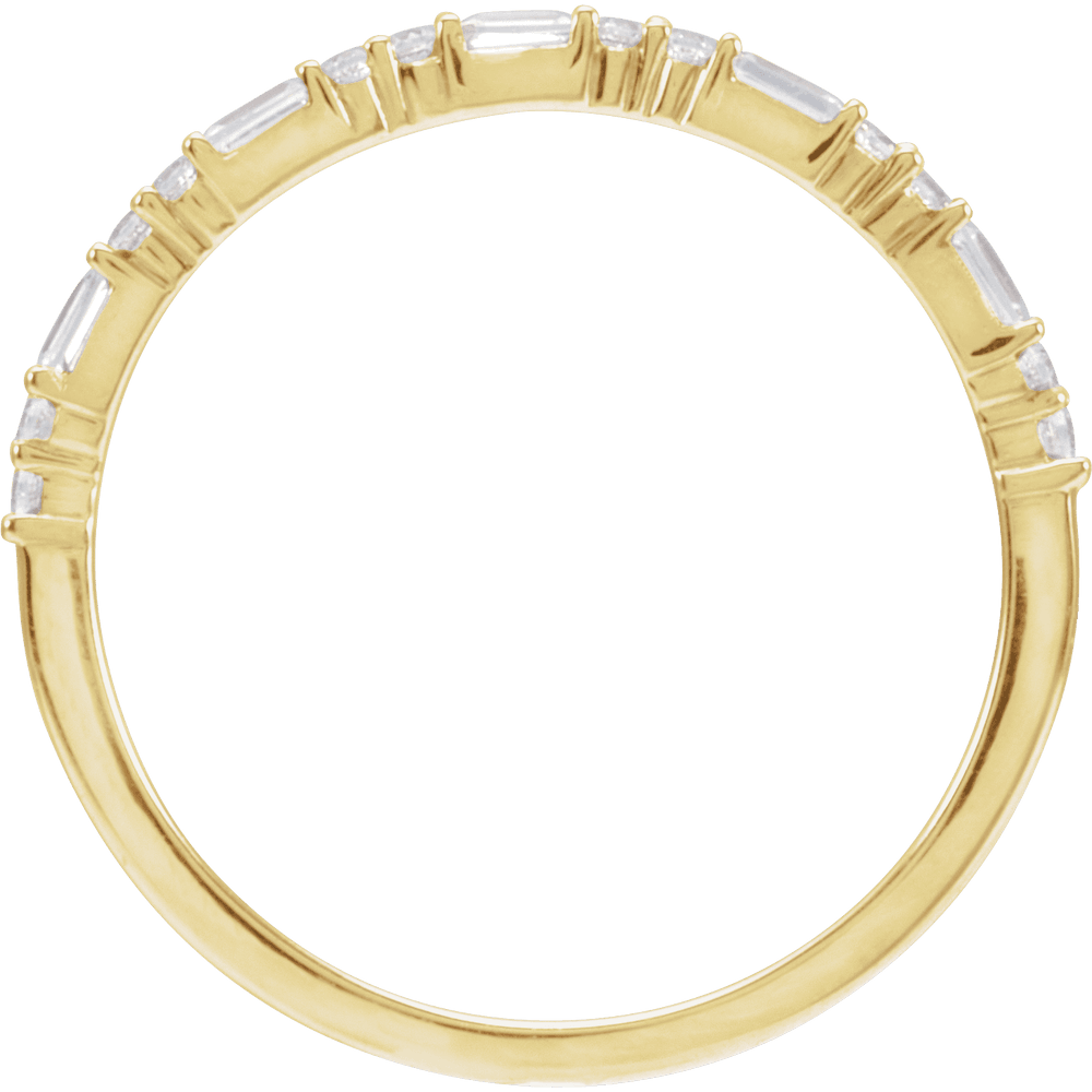 14K Yellow Gold 1/5 CTW Natural Diamond Stackable Ring