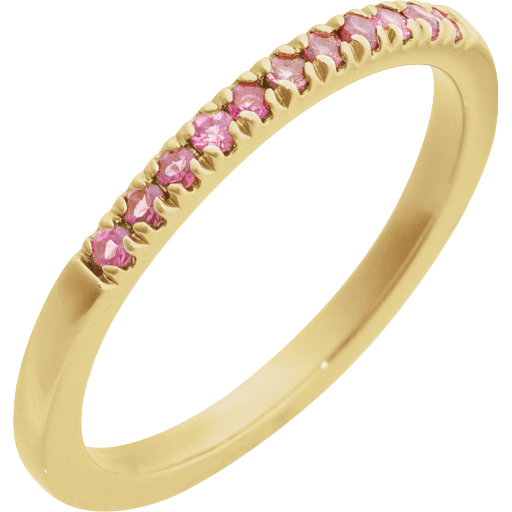 14K Yellow Gold Natural Pink Tourmaline Ring