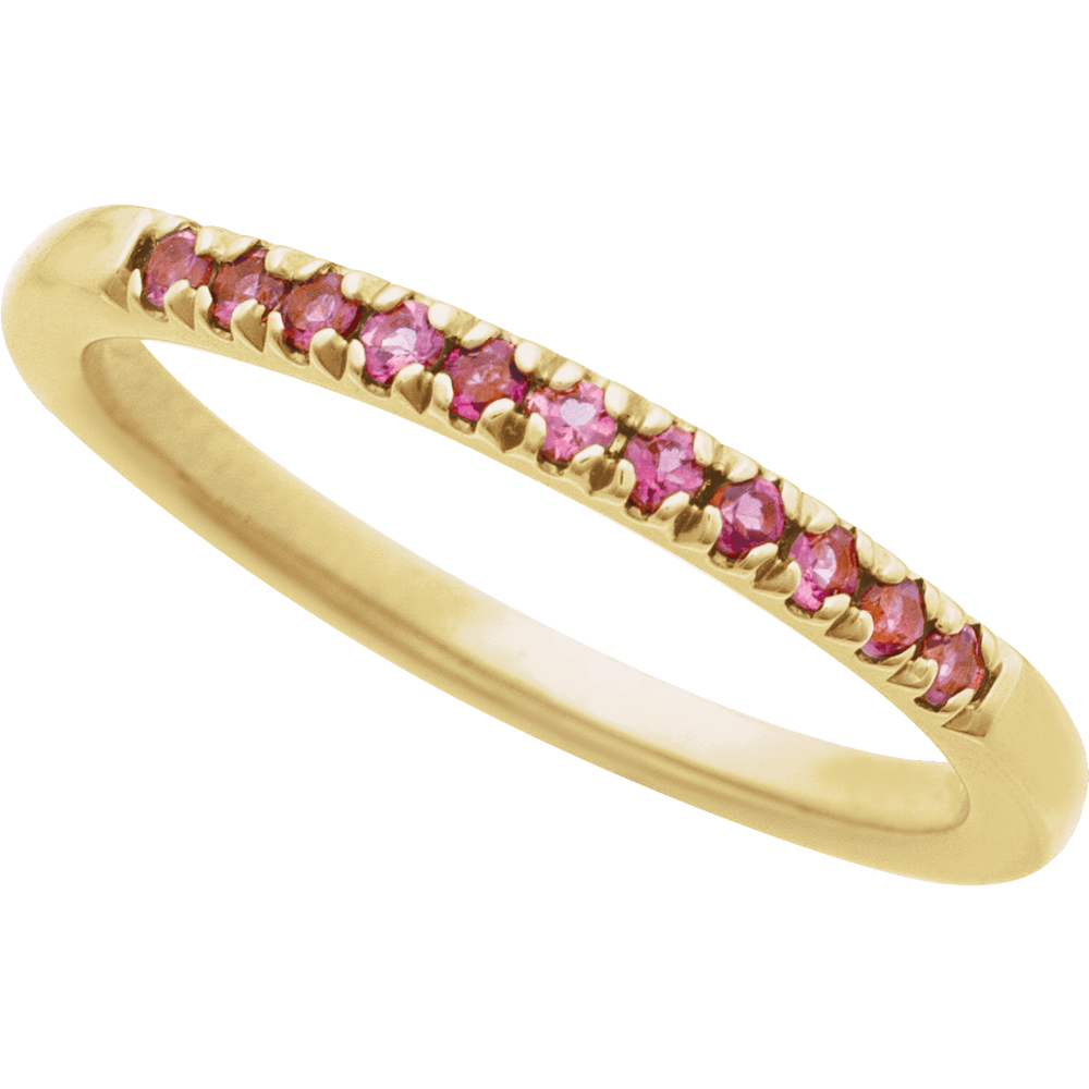 14K Yellow Gold Natural Pink Tourmaline Ring