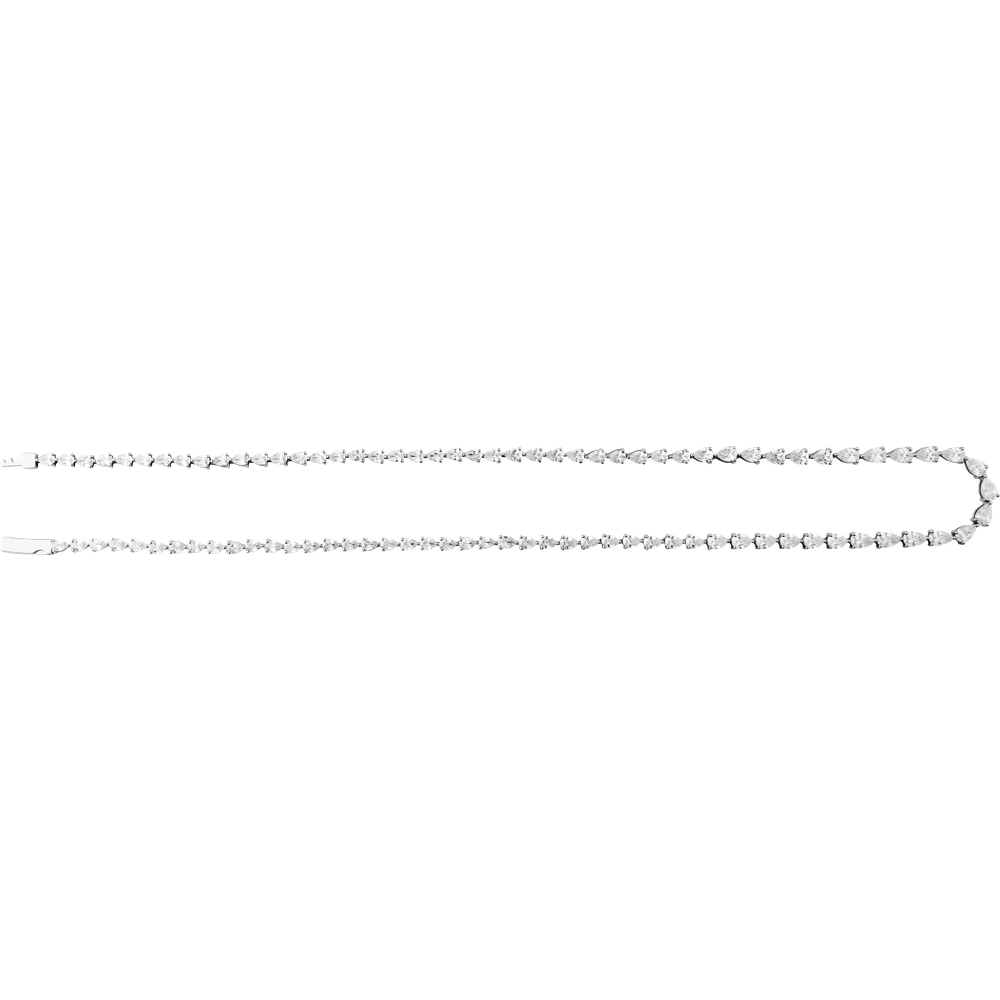 10 CTW Lab-Grown Diamond Line 16" Necklace