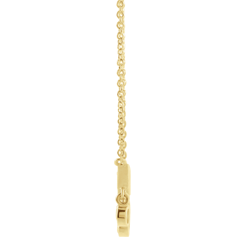 14K Yellow Gold 1/5 CTW Diamond Fringe Bar Necklace