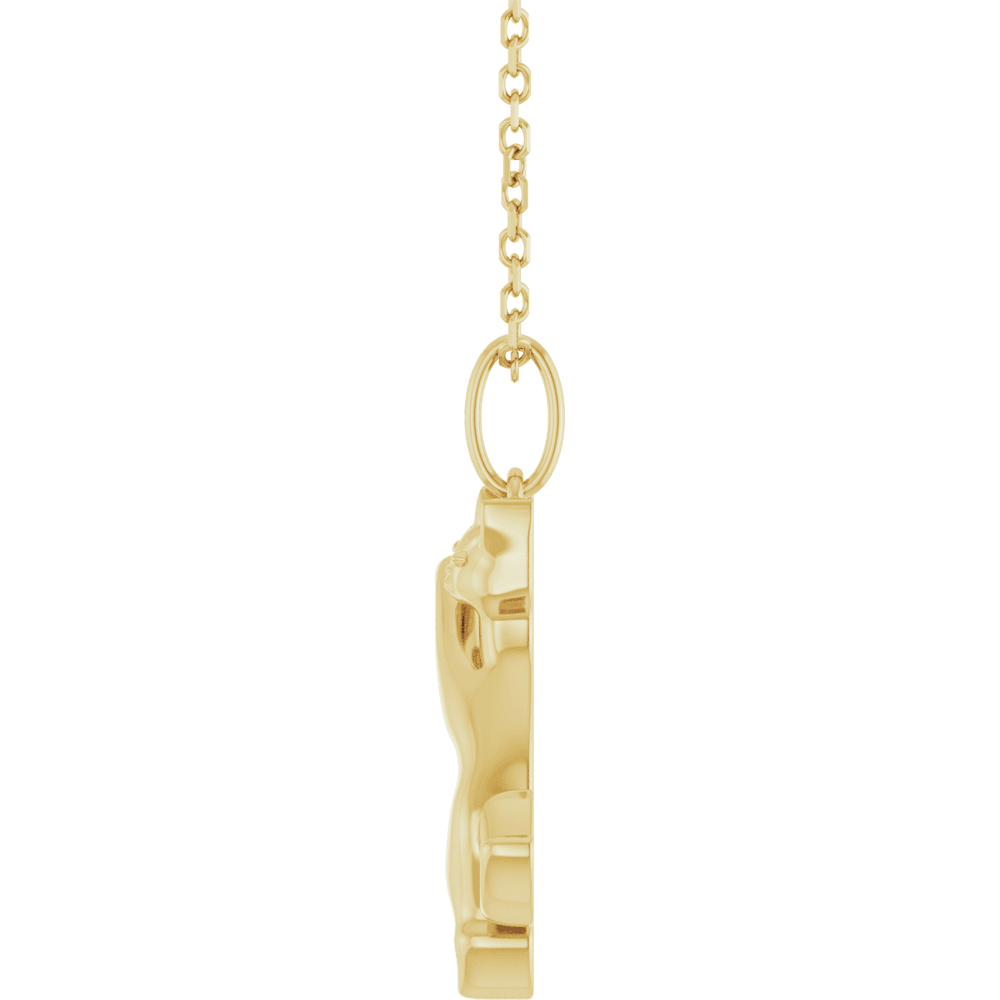 14K Yellow Gold Cat Necklace