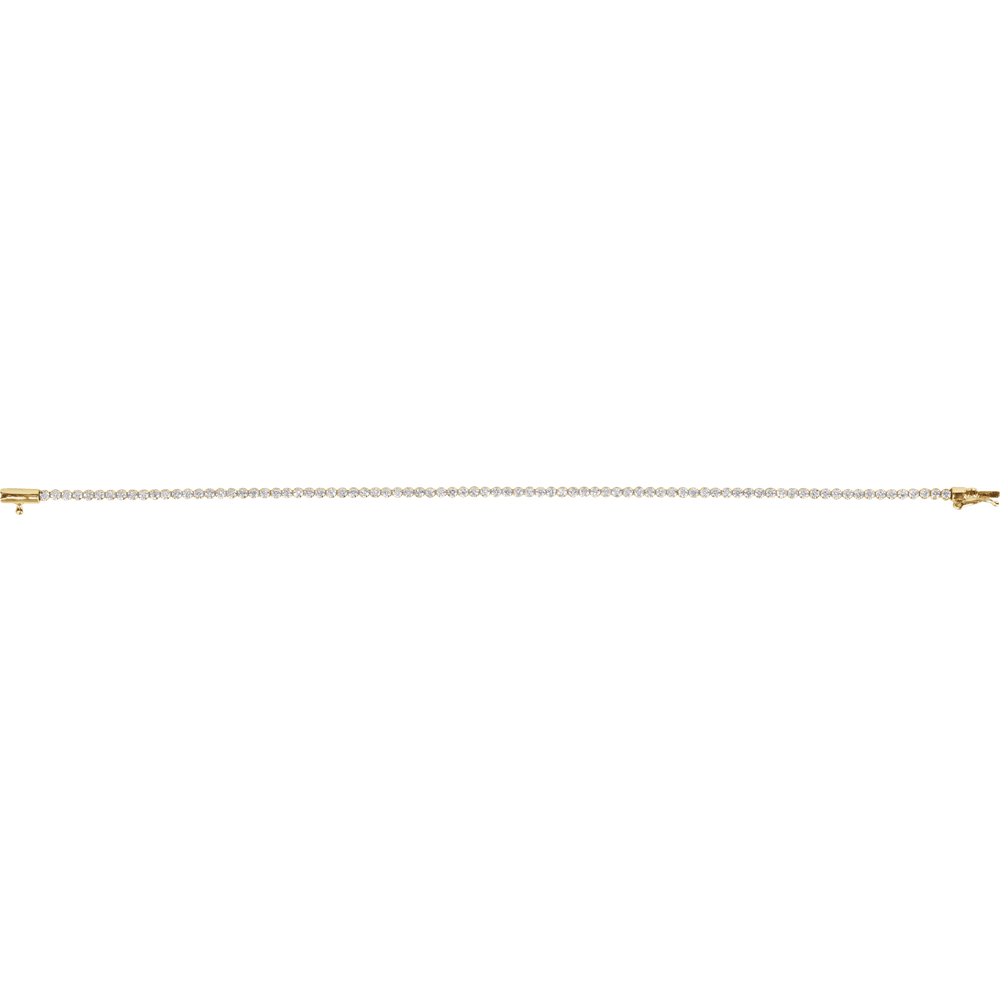 14K Yellow Gold 1 5/8 CTW Lab-Grown Diamond Line 7" Bracelet