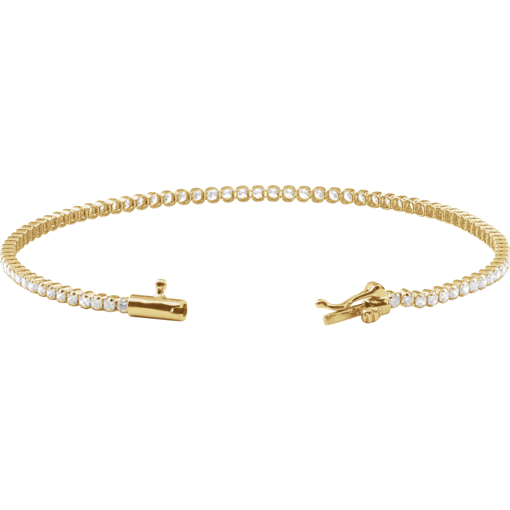 14K Yellow Gold 1 5/8 CTW Lab-Grown Diamond Line 7" Bracelet